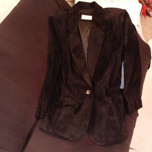 Suede Leather Blazer